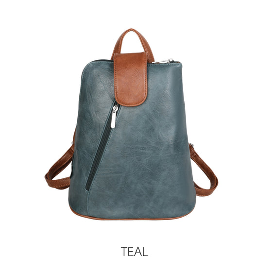 BACKPACK IN TEAL/TAN