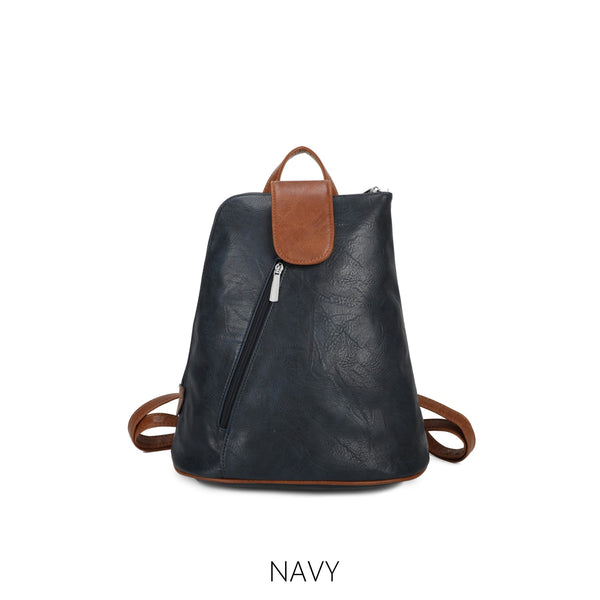 BACK PACK IN NAVY AND TAN