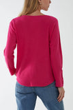ROUND NECK SOFT JUMPER HOT PINK