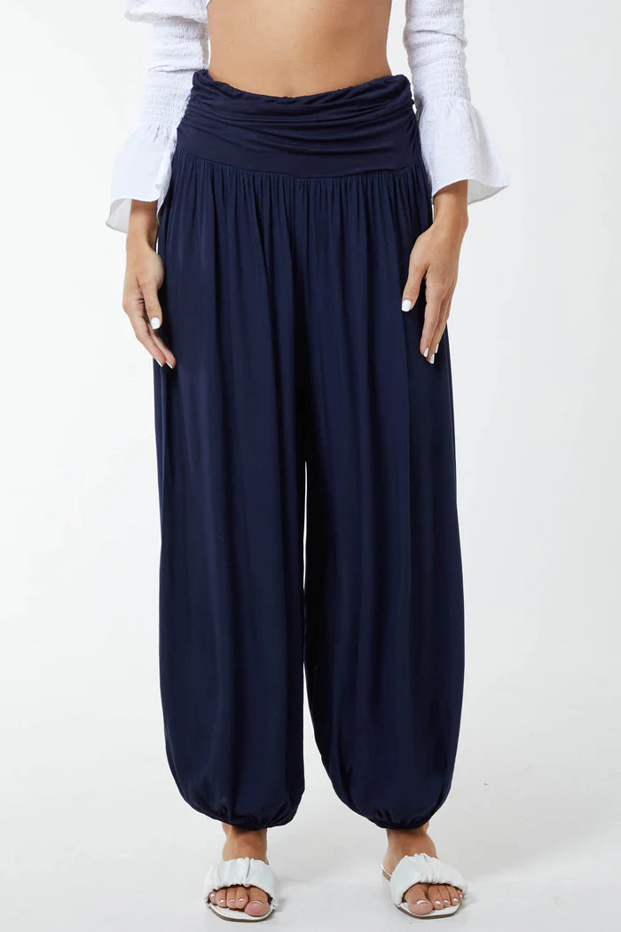 SUPER SOFT PLAIN HAREEM PANTS NAVY