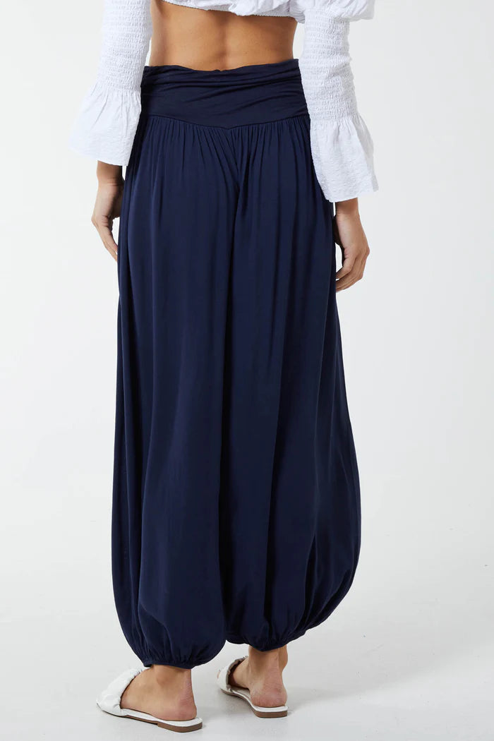 SUPER SOFT PLAIN HAREEM PANTS NAVY