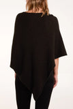 SOFT KNIT PONCHO BLACK