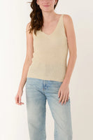 STRAPPY VEST TOP IN GOLD SHIMMER