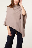SOFT KNIT PONCHO MOCHA