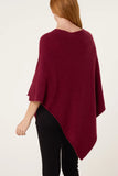SOFT KNIT PONCHO WINE