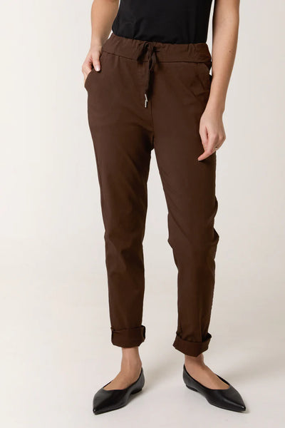 SUPER STRETCH TROUSERS CHOCOLATE