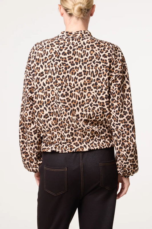 ANIMAL PRINT BOMBER JACKET