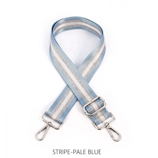 THIN STRIPE BAG STRAP IN PALE BLUE