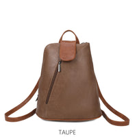 BACK PACK IN TAUPE AND TAN